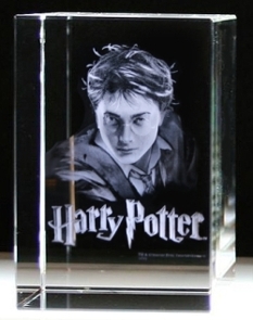 Harry Potter i kristallblock 60x90x60 mm